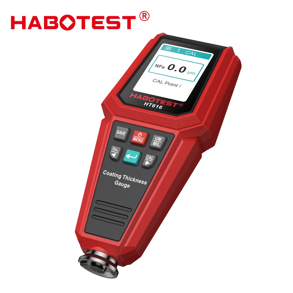 HABOTEST HT616 Car Paint Thickness Gauge 0.1 Micron 0-1500UM Fe&NFe Data Paint Thickness Tester Coating Meter Automotive Tools
