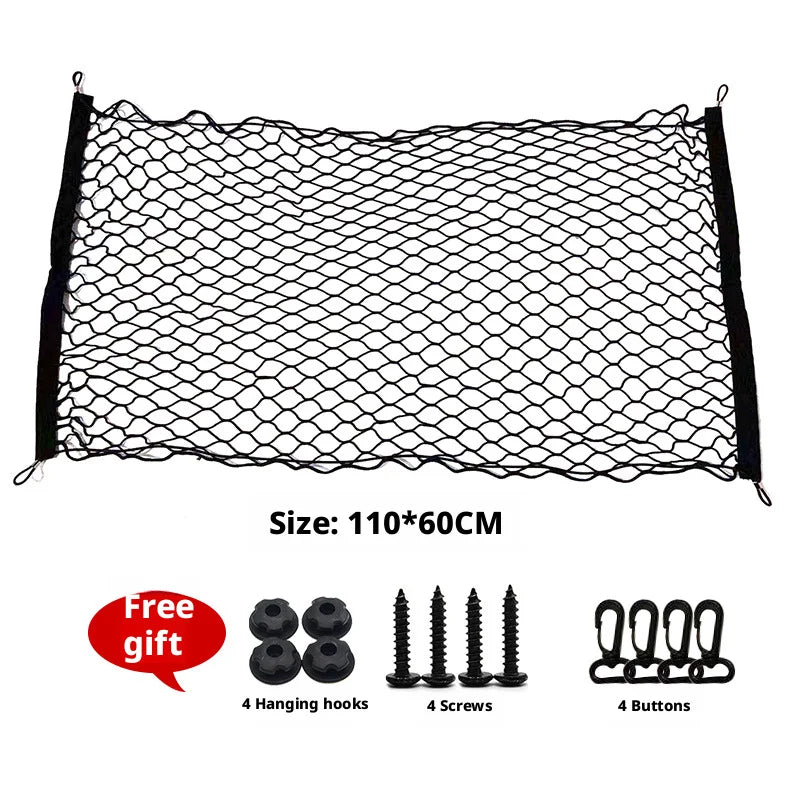 HOMEFISH Car Trunk Cargo Net Organizer Storage Luggage Net Universal Fit For Crossover Auto Trunk Storage Organizer