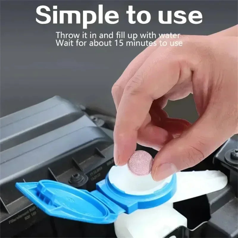 10-100pcs Car Windscreen Effervescent Tablet Solid Cleaner Auto Windshield Wiper Cleaning Tablets Glass Clean Car Washing Tool