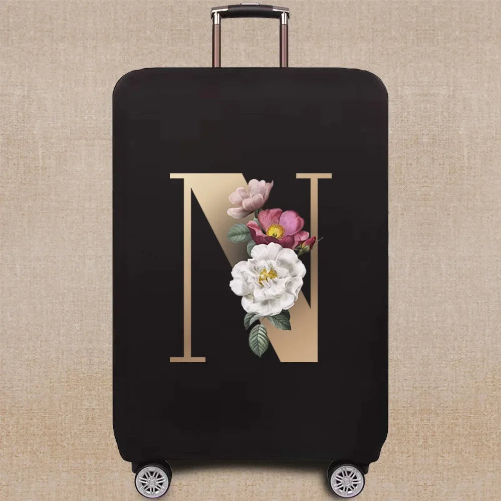 Luggage Covers 18-32 Protector Travel Luggage Suitcase Protective Cover gold letter series Stretch Dust Cover Travel Accessories