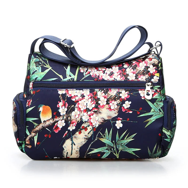 Lightweight Nylon Crossbody Bags for Women Multi-Pattern Shoulder Purses for Daily, Travel Casual Outings with Adjustable Straps