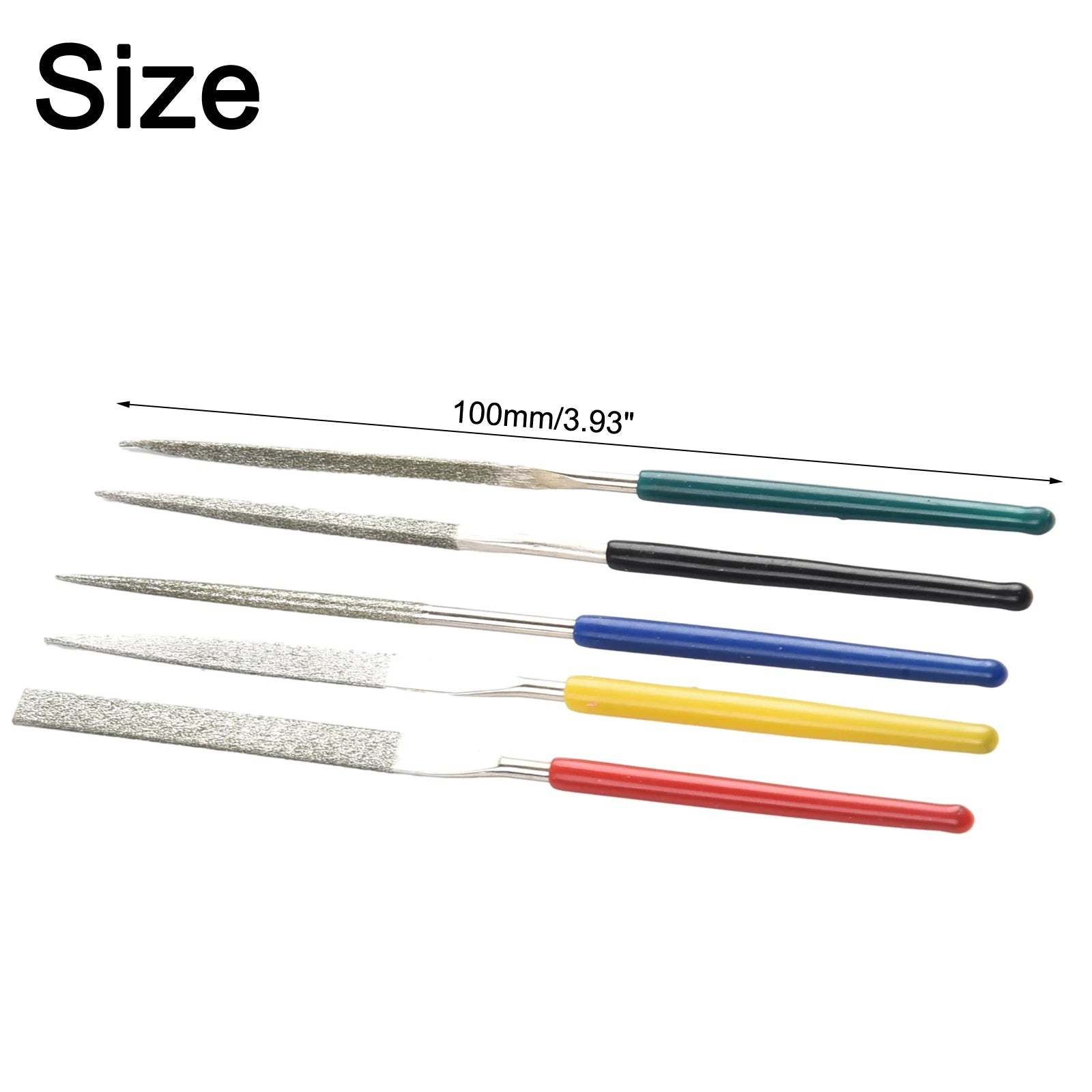 5Pcs Small Diamond-Files Needle Set 2×100mmMini Needle File Kit Pocket Diamond-Files DIY Woodworking Hand Tools