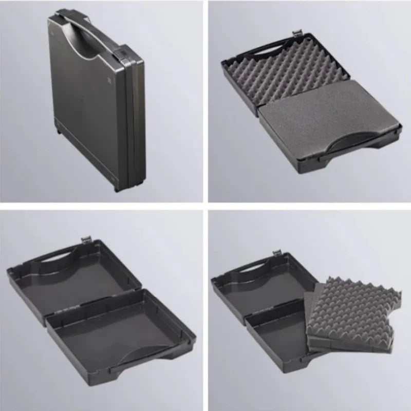 Multifunctional Hardware Toolbox, Portable Plastic Tool Case | Heavy-Duty Waterproof Instrument & Notebook Storage Box