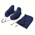 Portable multifunctional cervical pillow outdoor travel inflatable H pillow with cap U-shaped pillow nap plane train neck pillow
