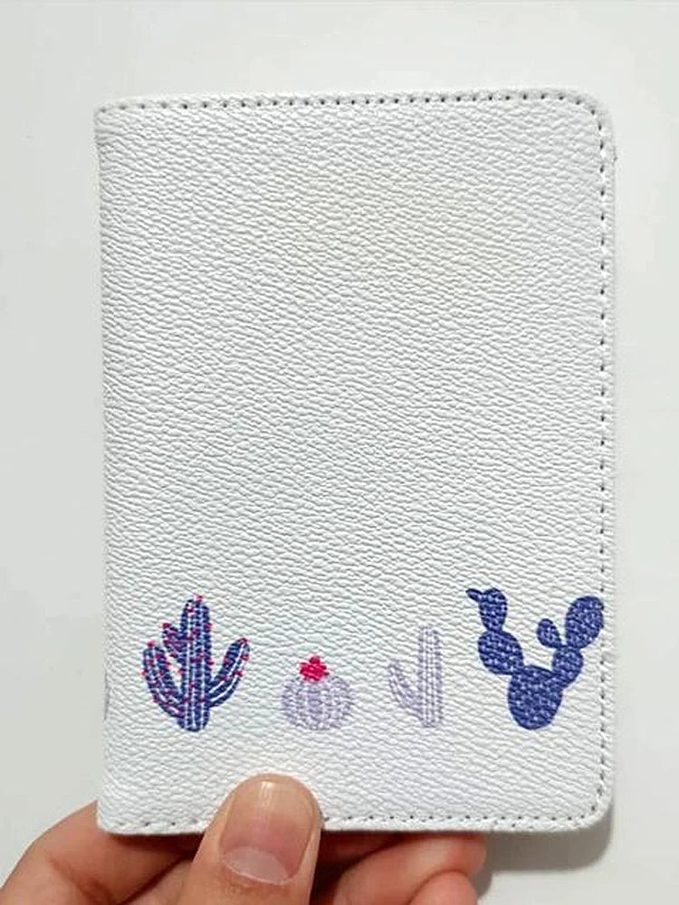 New Cartoon Passport Cover Travel Accessories Cute Raccoon Fox Flamingo Pattern Passport Holder Wallet Air Ticket Card Holder
