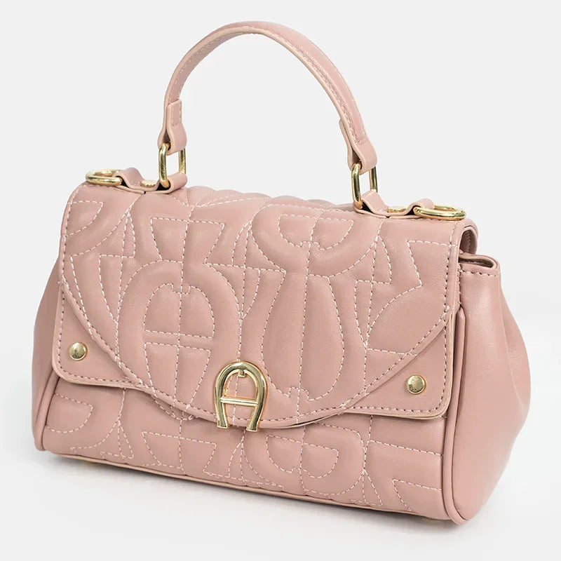 New Retro Women's Bag with Solid Color Letter Printing Exquisite Handbag, High-quality Multifunctional Niche Aesthetic Bag
