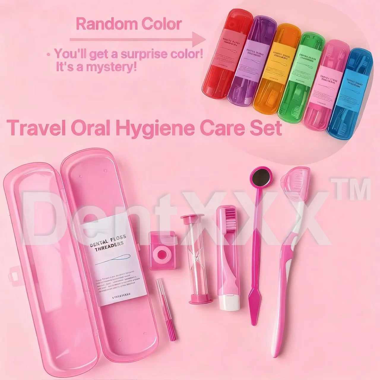 7Pcs Travel Oral Hygiene Care Set Portable Cleaning Kit R for Travel Business Trip