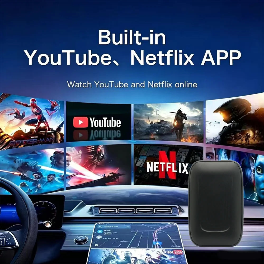 PLAYAIBOX CarPlay Ai Box Wireless CarPlay Android TV Box Android 10 System Built in Youtube Netflix For Tesla Model 3 Model Y X