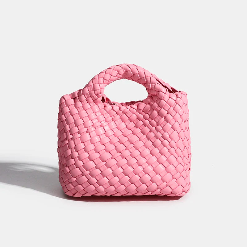 Women Handbag Fashion Woven Pattern Small Pu Leather Tote Bag Retro Top Handle Bag Casual Daily Commute Shopping Portable 2026