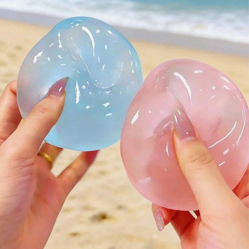1pcs Moldable Slow Rebound Blue Coconut Oil Handmade Squeezing Ball 6cm Round Malt Stress Relief Squeeze Toy