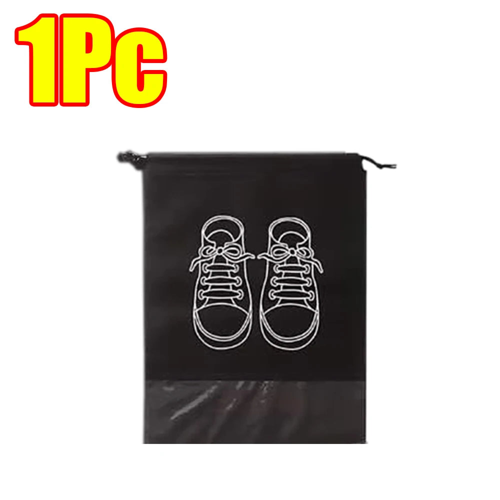 1-50Pcs Shoes Storage Organizer Bags Waterproof Pocket Clothing Classified Hanging Bag Non-Woven Shoe Dust Bags Moistureproof