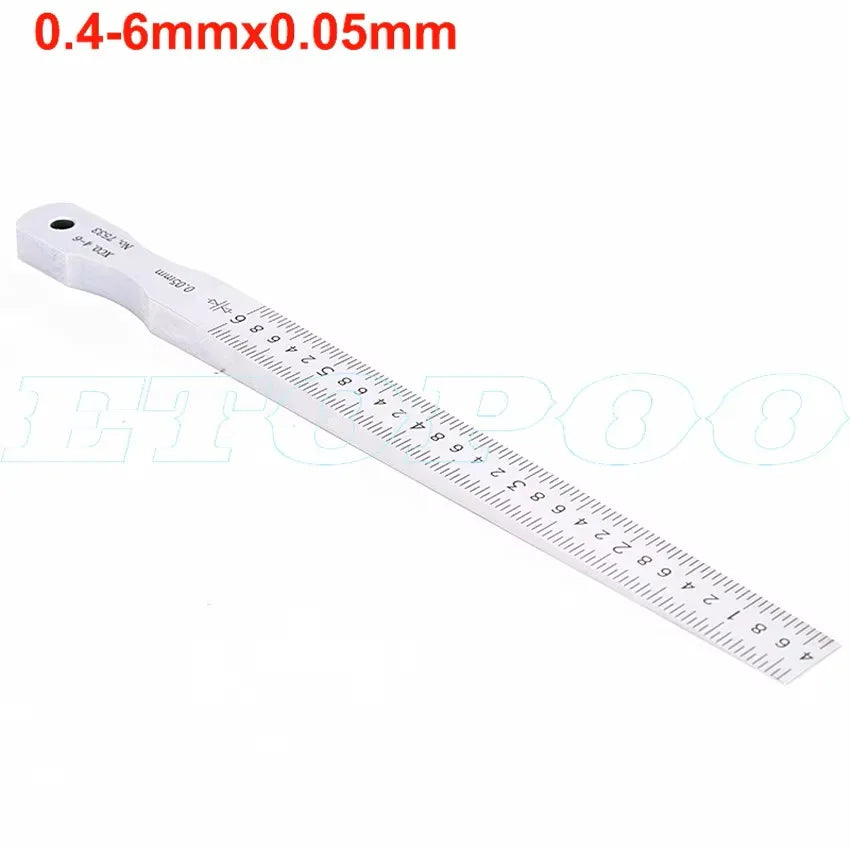 Wedge Feeler Gauge 1-15mm 0.5-10mm 0.4-6mm Crack Flatness Layout Insert Welding Taper Measure Tool for Precision Measurement