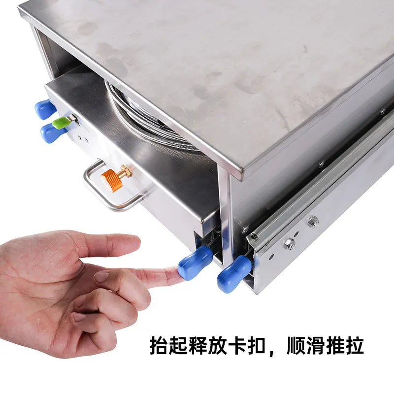 Stainless Steel Outdoor Pull Out RV Gas Stove Slide Out Kitchen Cooktop for Camper Trailer Caravan Motorhome