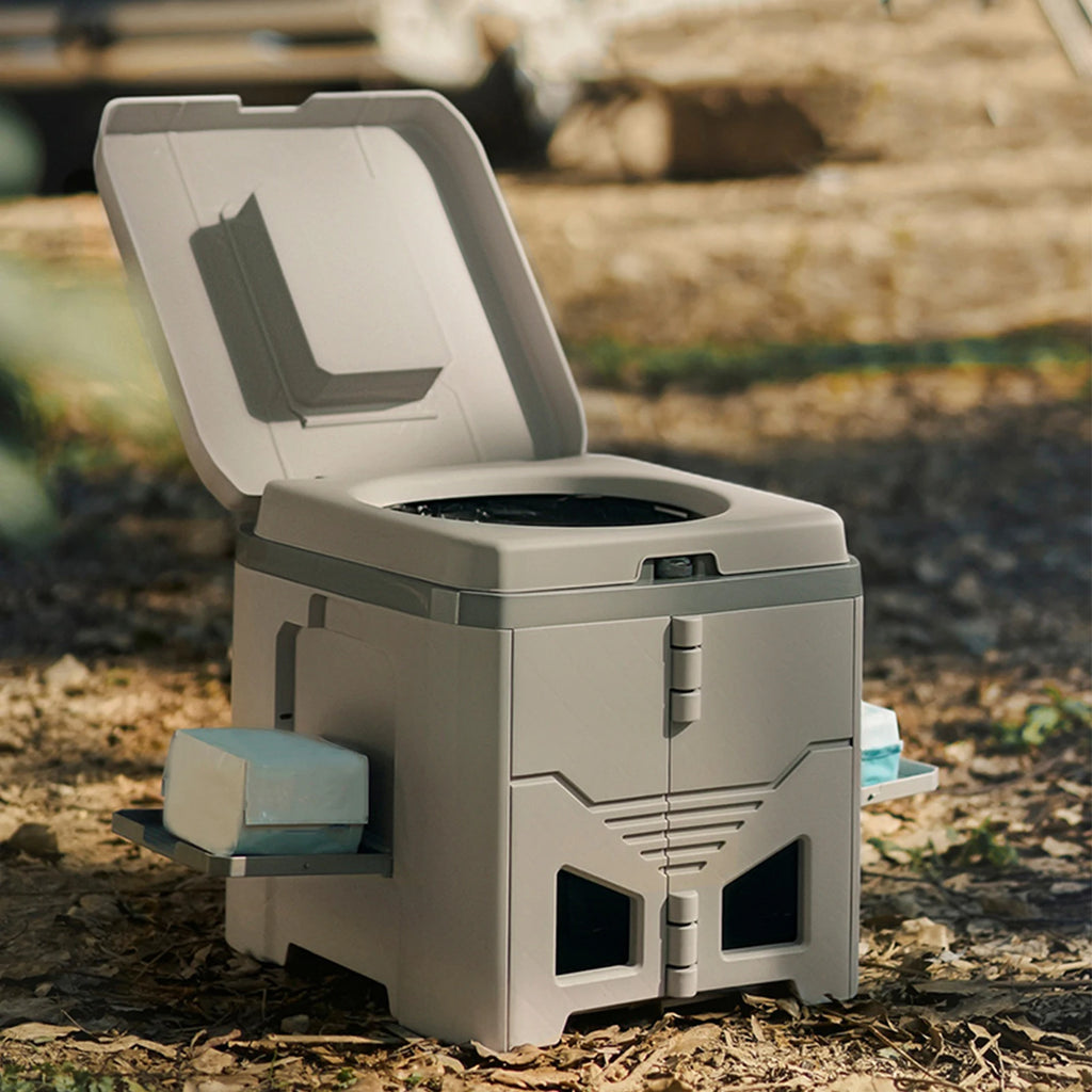 Portable Folding Toilet for Car Camping Foldable Travel Potty with Lid Odor-proof Outdoor Mobile Toilet Emergency Toilet Stool