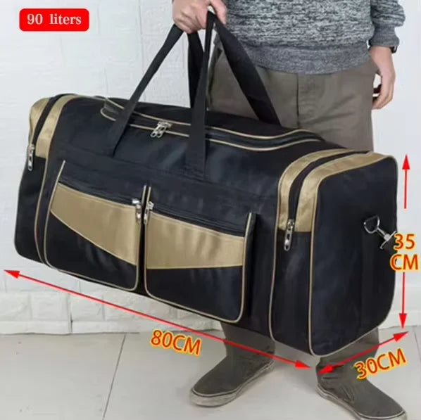 Large Luggage Travel Bag Camping Gym Fitness Handbags for Women Men Outdoor Sports Shoulder Storage Duffel Long Distance Bag 90L