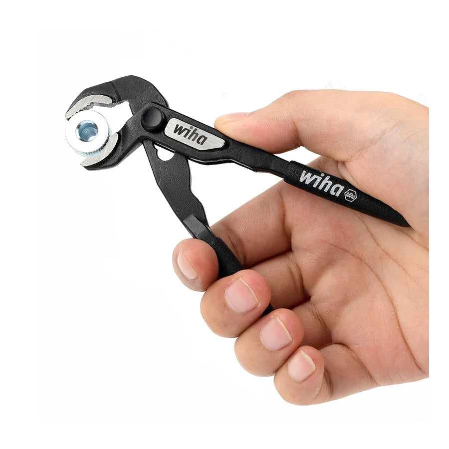 WIHA 46672 5 Inch Multi-Purpose Water Pump Pliers Mini Single-Handed Precision Pipe Pliers 5 Positions