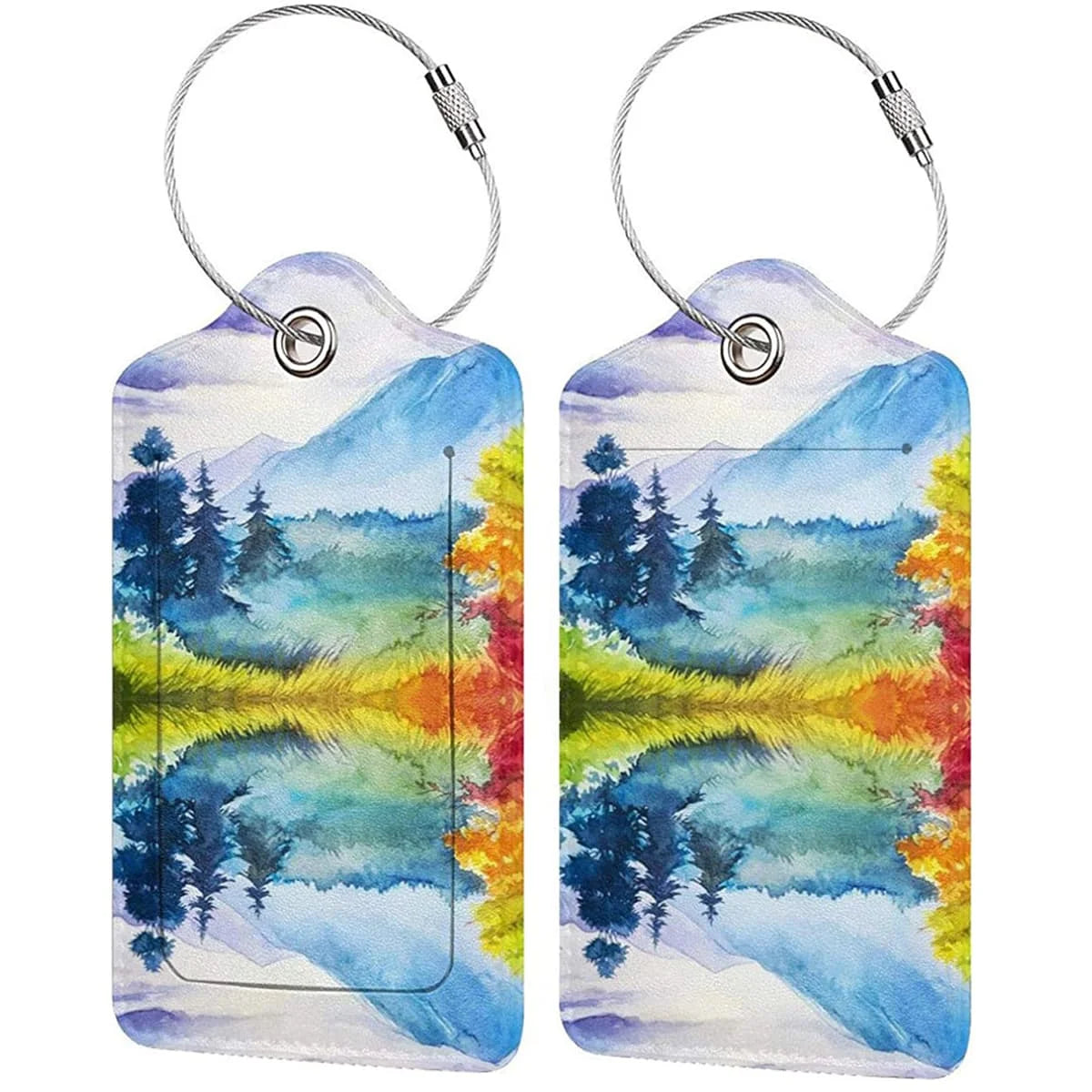 Women Men PU Leather Luggage Tag Suitcase Identifier Label Baggage Boarding Bag Tag Name ID Address Holder Travel Accessorie