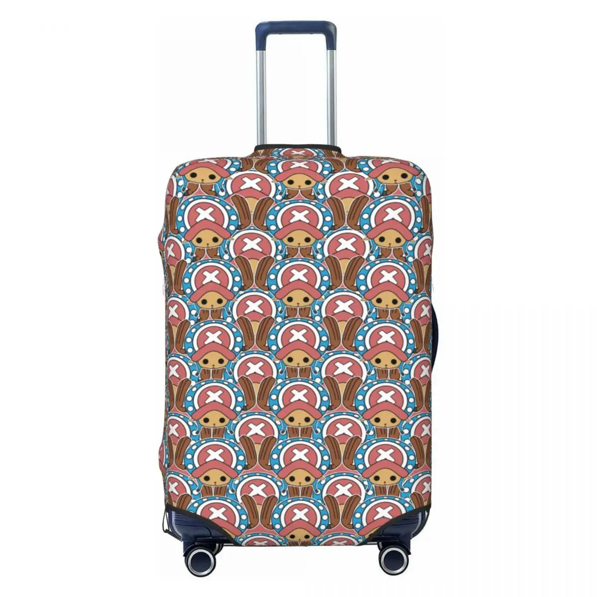 The Cheerful Pirate Flashing Victory Signs Suitcase Cover Flight Anime One Piece Elastic Luggage Case Cruise Trip Protection