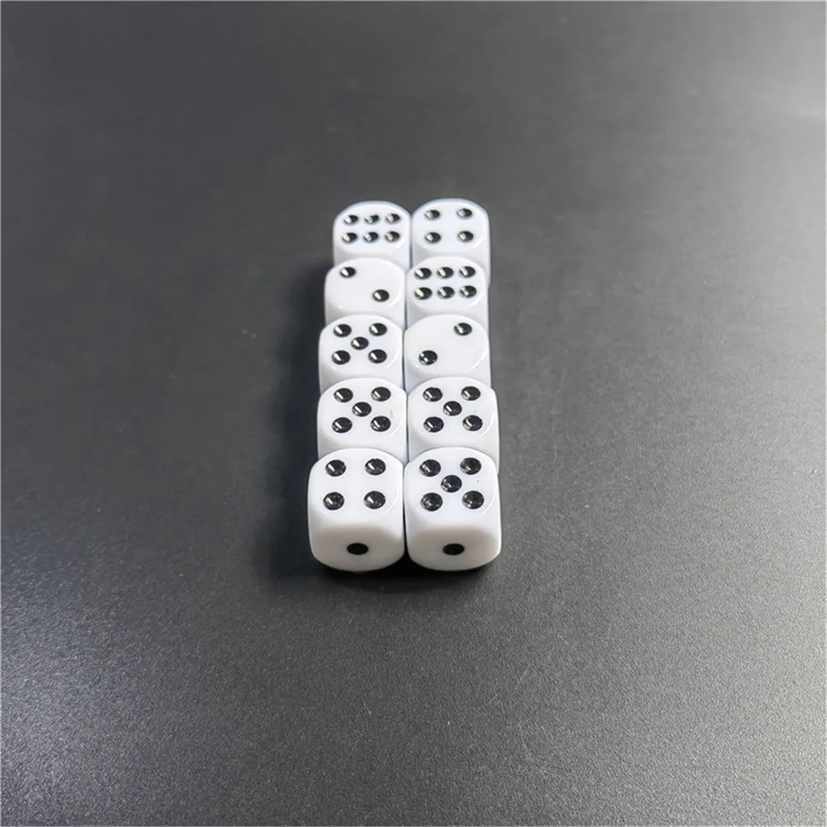 10pcs/set Of High Quality 14/16mmD6 Dice Set White Black Dot/Black White Dot Acrylic Rounded Corner Club