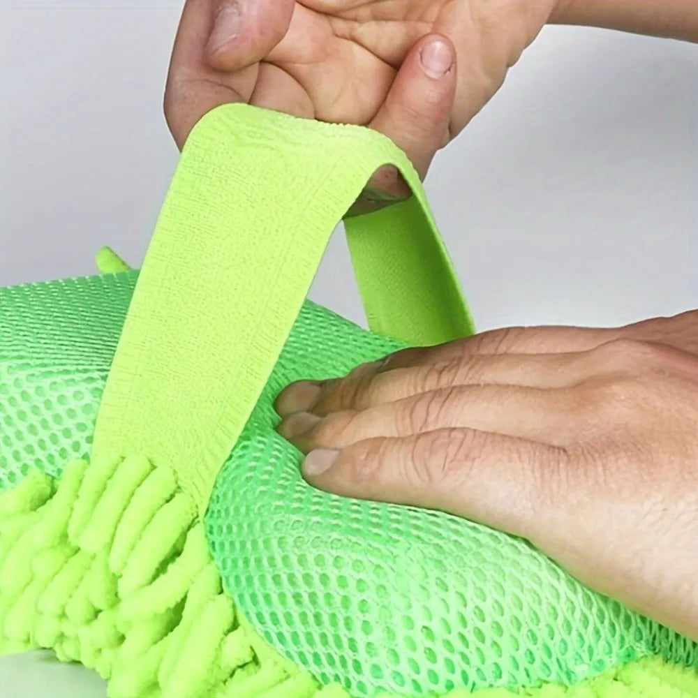1-4Pcs Chenier Car Wash Sponge Car Gloves Automatic Washing Towel Gloves Ultra-fine Fiber Care Washing Brush Pad Cleaning Tool