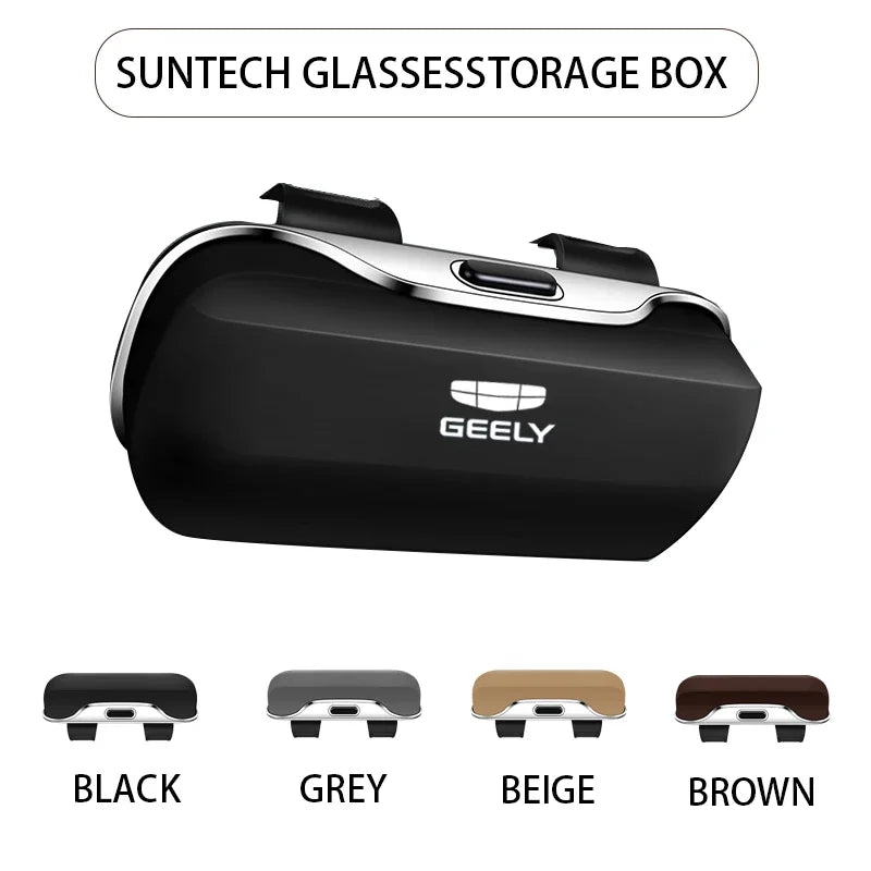 For Geely Coolray Gx3 Pro Monjaro Tugella Emgrand Preface Starray 2025 Accessories Car Visor Sunglasses Glasses Case Holder Clip