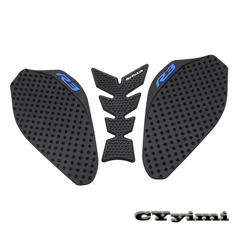 For YZF R3 YZFR3 2019 2020 Non-Slip Motorcycle Tank Pad Gas Side Sticker Fishbone Knee Protector Decals
