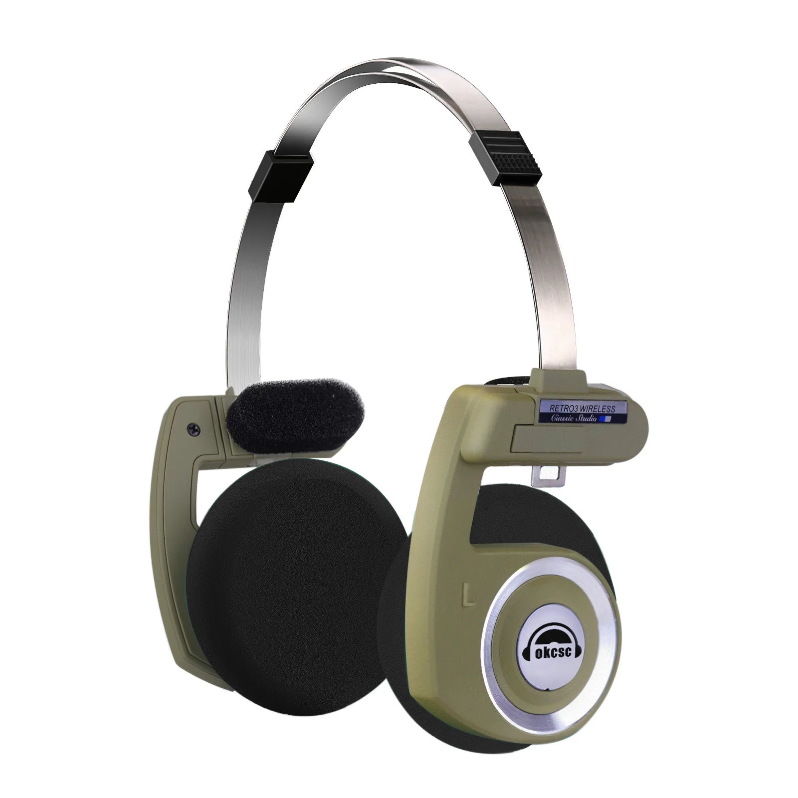 OKCSC Retro 3rd Generation Headphone Only Bluetooth Version 2-in-1 Wired/Wireless Earphones 40mm Driver Open End HiFi Headset