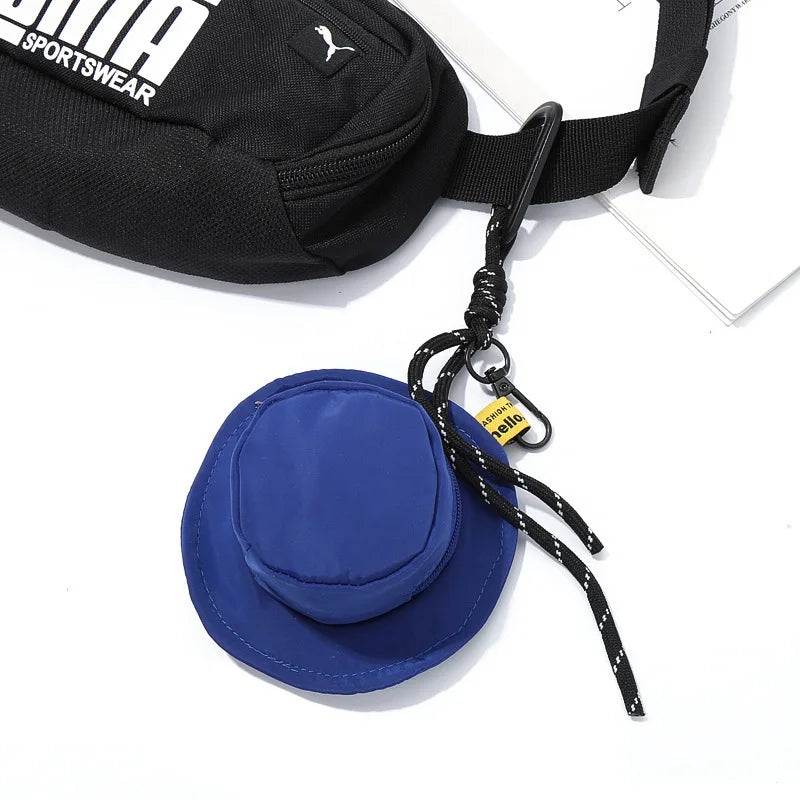 Mini Fisherman Hat Bag, Niche Design, Earphone coin purse, Key bag, Women's bag, Coin Storage, Small Crossbody Bag