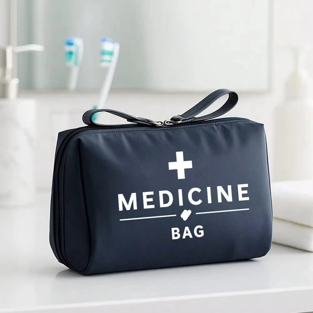 Mini Portable First Aid Medical Kit - Emergency Medicine Storage Bag for Travel Outdoor Camping EDC Pouch Organizer Pill Case