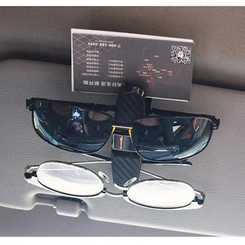 Universal Auto Sun Visor Glasses Box Sunglasses Clip Card Ticket Document Holder Stand Fastener Case Eyeglasses Car Accessories