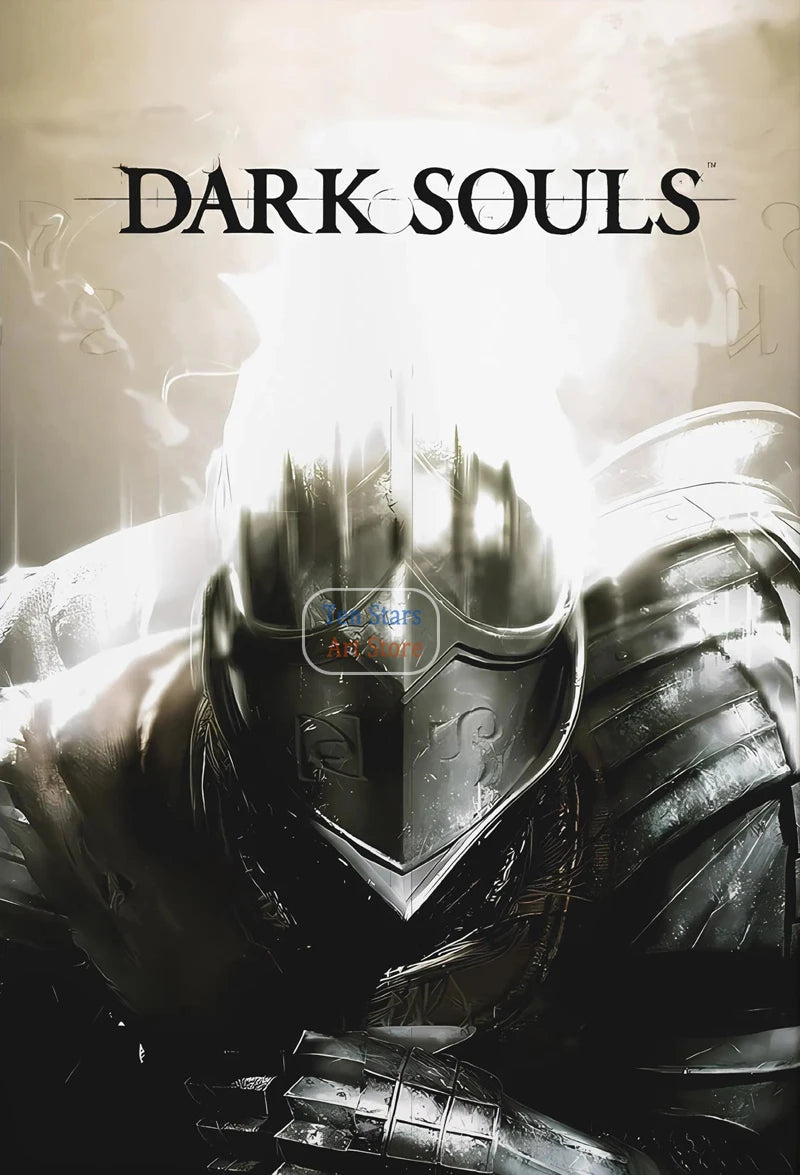 Dark Souls Fantasy Art Video Game Warrior Knight Dark Souls 3 Gaming Poster Canvas Painting Wall Pictures Home Gaming Room Decor