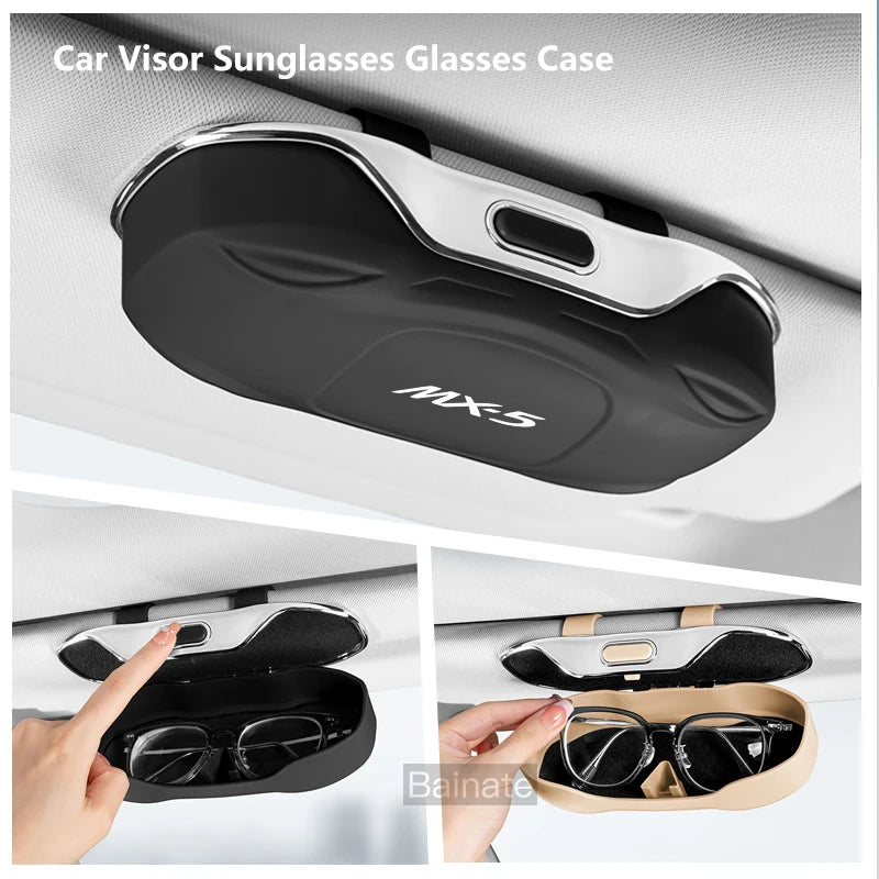 For Mazda MX-5 MX 5 ND Roadster 2016- 2019 2020-2025 Car Visor Sunglasses Car Glasses Case Glasses Holder Clip Box accessories