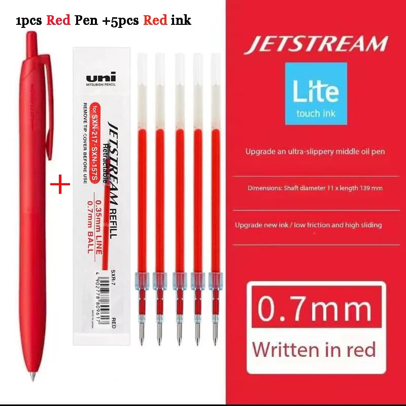 Uni Permanent Ballpoint Pen Jet Stream Anti-slip Cloudy Recycled Eco Shell Friction Super Smooth Ink Oil Pens Portable Supplies