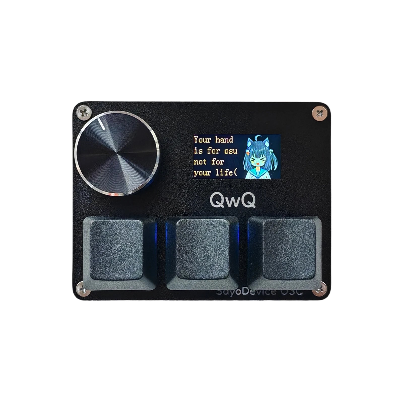 O3C Game Keyboard SayoDevice OSU O3C Rapid Trigger Hall Switches Magnetic Pink Switches Keyboard Knob Screen Copy Paste Shotcut