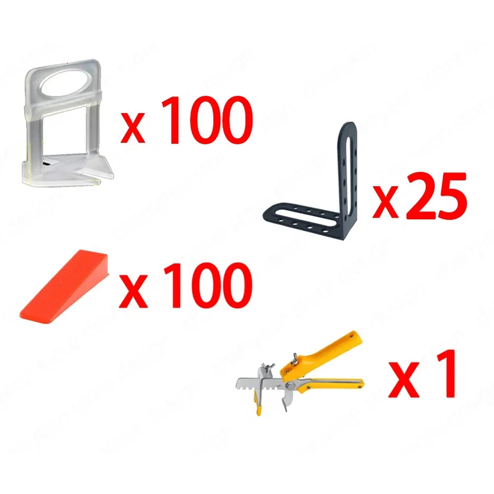 0.35/0.5/1/2/3mm Wall Floor Ceramic Tile Leveling System Clips Wadge Piler Spacer Kit for Tile Laying Construction Tools