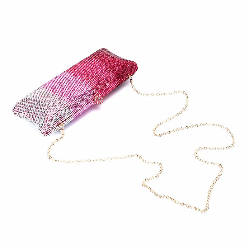 Women's Sparkling Rhinestone Dragonfly Evening Clutch Bag Glamorous Beaded Design for Parties & Events Can Be Matched with Shoe