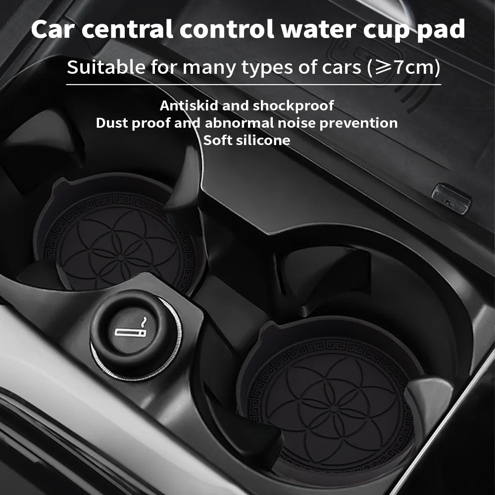 4PCS Car Silicone Cup Holder Coaster Insert Universal Non-Slip Cup Holders Car Accessories Interior for Women and Man