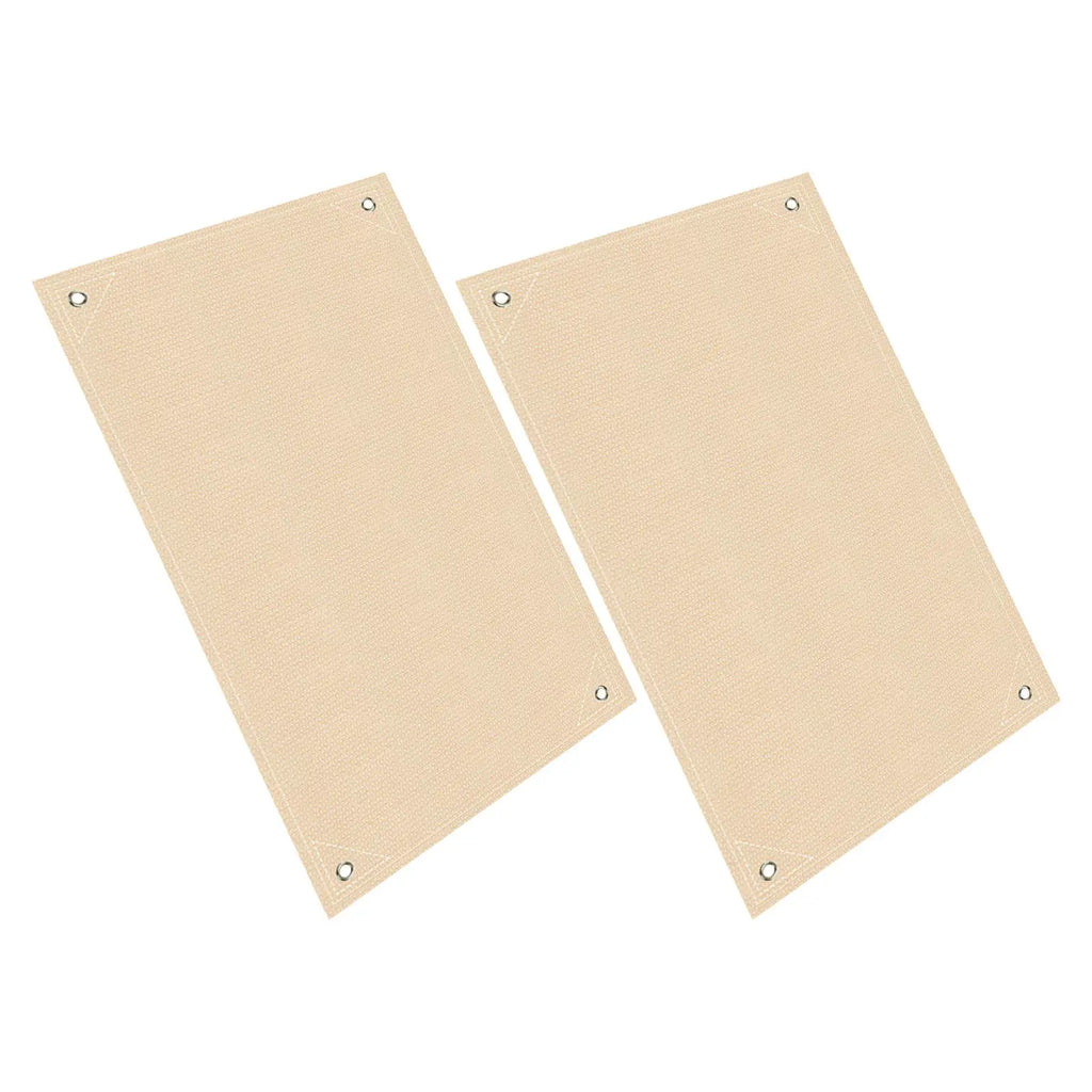 2Pcs Outdoor Fireproof Picnic Blanket Fiberglass Grill Mat Fire Retardant Heat Resistant Pad Fire Pit Deck Patio Protector Bbq