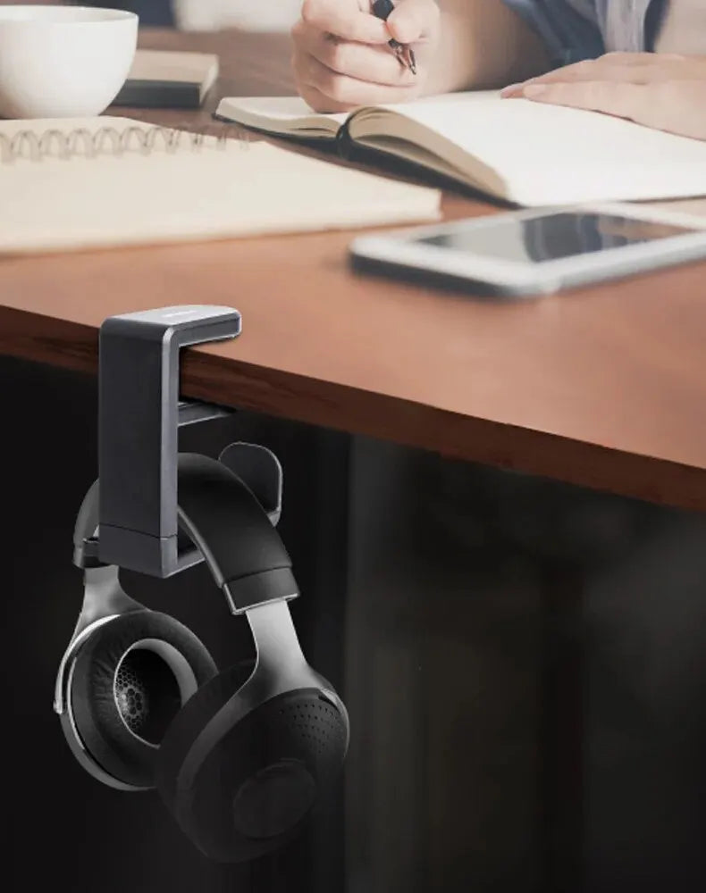 360° Rotating Headphone Stand Desktop Headset Holder PC Gaming Headset Desk Hanger Hook For Earphones Storage Hangin Organizer