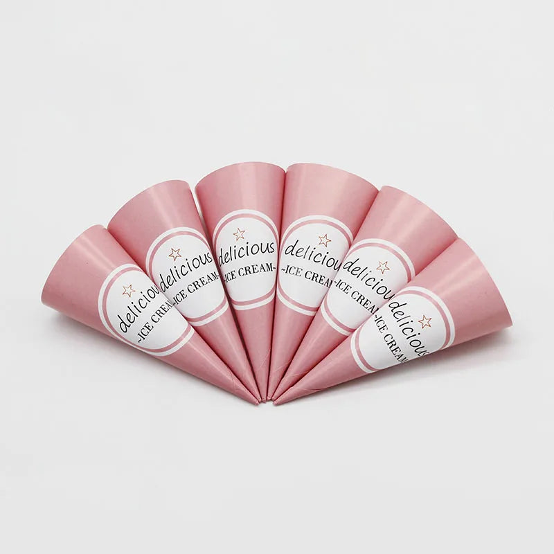 1000pcs Ice Cream Cone Holder Cover Disposable Cones Tray Paper Sleeve DIY Home Summer Party Supplies for Kids