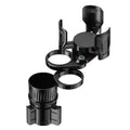 Multi-Functional 4-in-1 Car Cup Holder with Drink Rack and Instant Noodle Holder, Includes Compass, Adjustable and Retractable