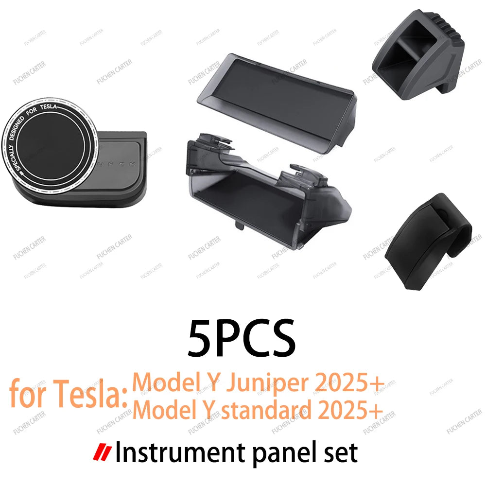 For Tesla Model Y Juniper 2025& Standard 2025+ Console & Armrest Hidden Storage Box Cup Holder Console Organizer Box Accessories