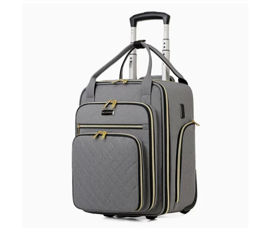 Women Business Rolling Trolley Bag Travel Wheeled Luggage Trolley Bag Mother Rolling Tote Bag Rolling Bags Carry on Hand Luggage