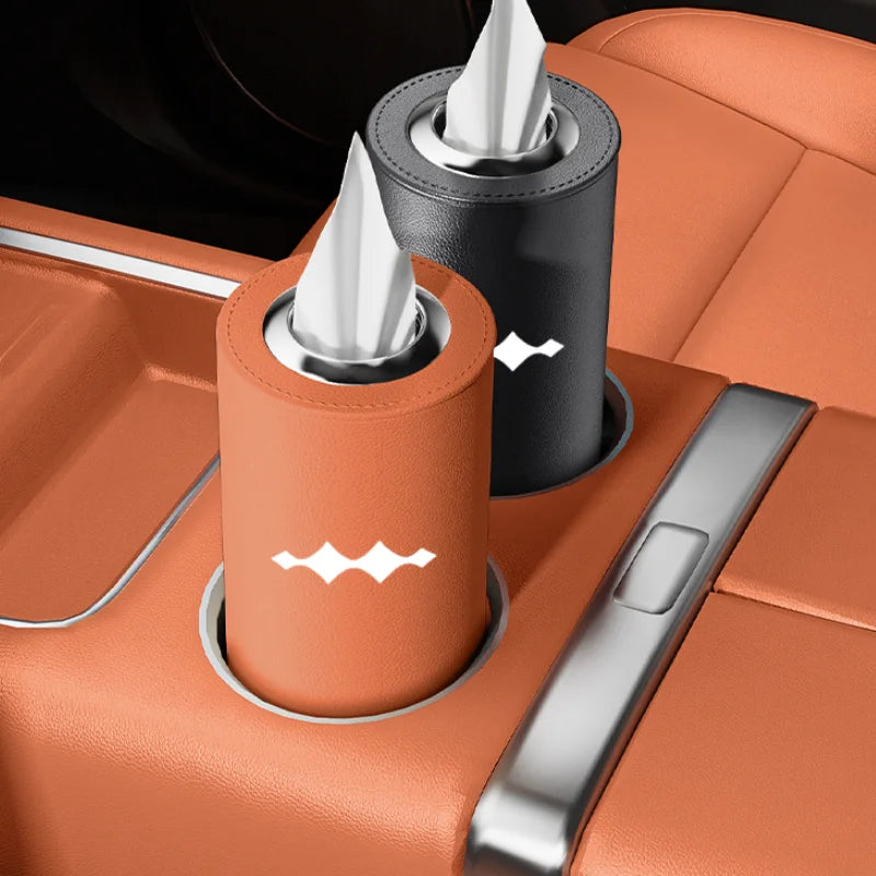 For Byd Equation Leopard 8 2025 Car Tissue Box Leopard 5  Water Cup Slot Armrest Box Paper Drawer Round Car