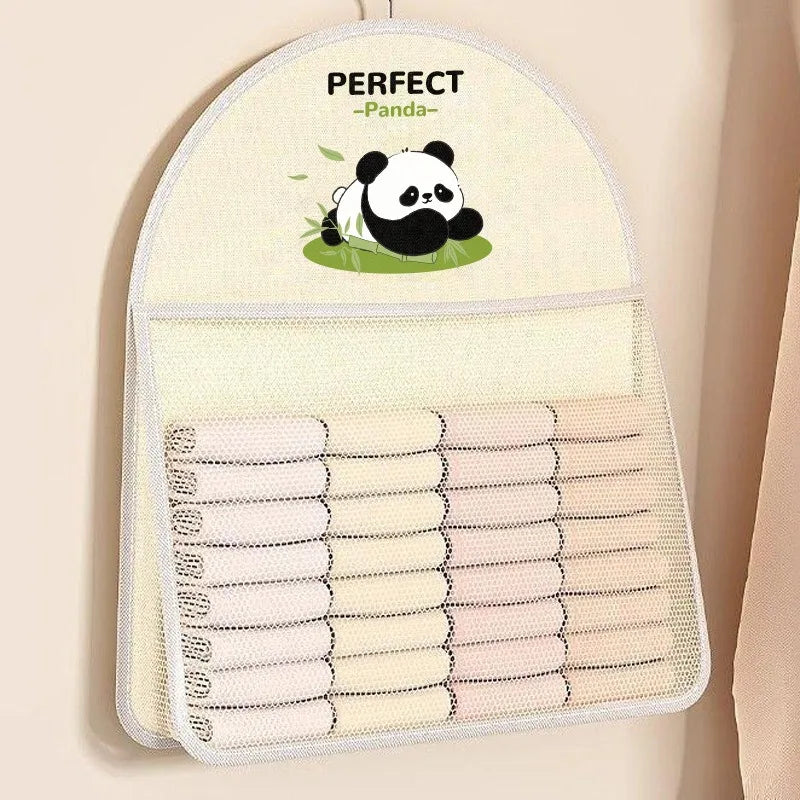 Hanging Mesh Underwear Storage Bag Multi-Tier Hanging Bag for Dormitory Bedrooms Underwear Organiser