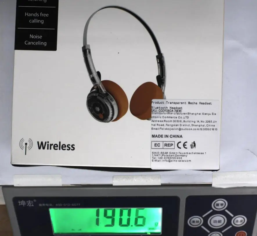Retro Transparent Headband Bluetooth Headphone Rotate to Adjust Volume Songs Wireless HIFI Stereo Earphone