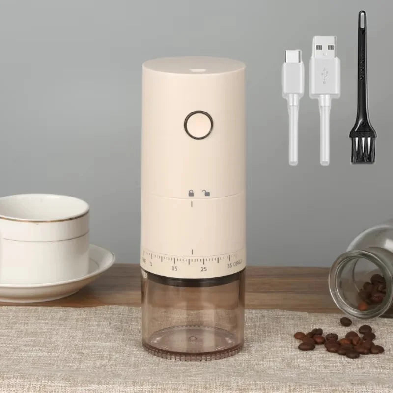 2024 New Portable Electric Coffee Grinder 38 Gears Adjustment Ceramic Filter Long Battery Life One-Button Start Bean Grinder
