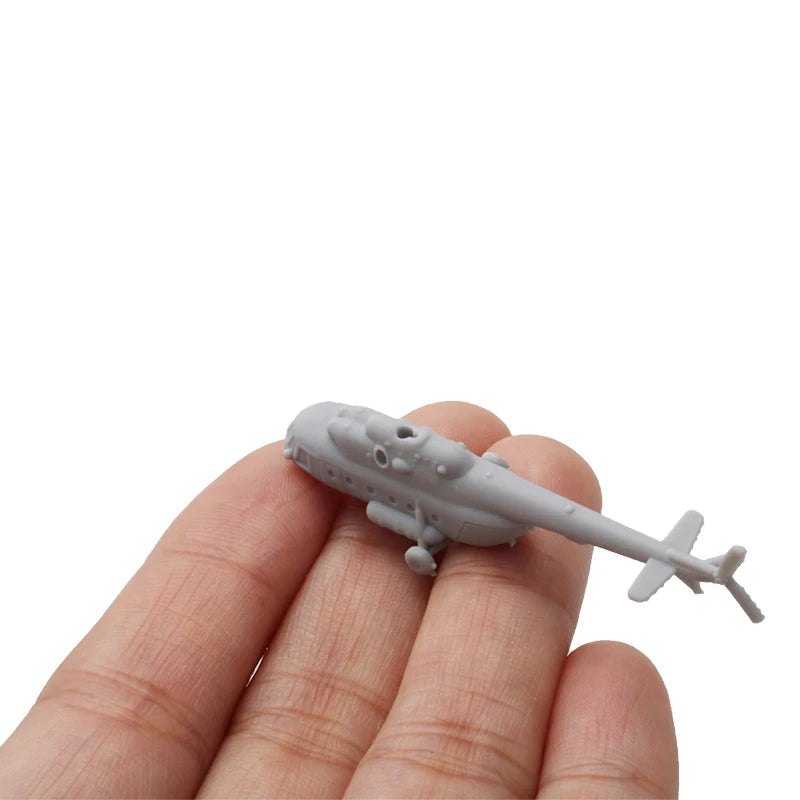 5Set 1/2000 700 400 350 Scale Russian Mi-17 Helicopter Model Resin Assembly Attack Plane Toys Battle Aircraft for DIY Collection