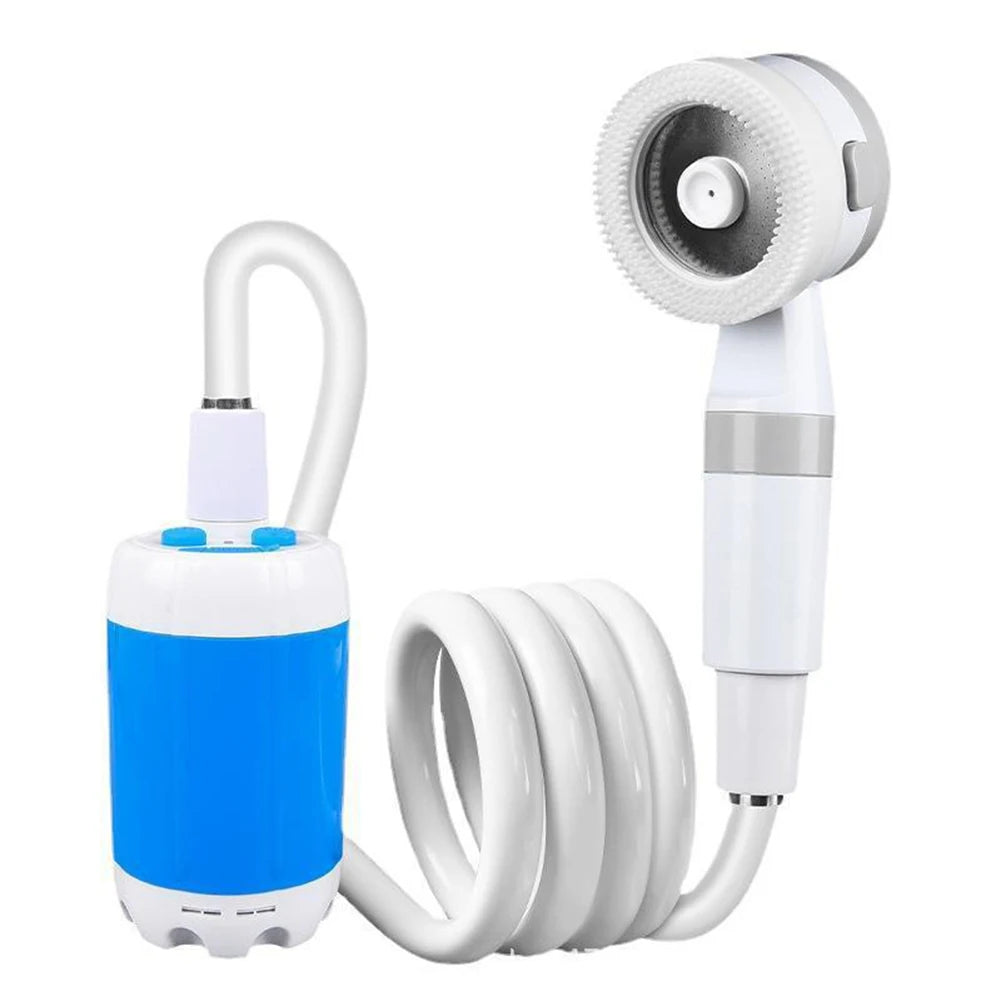 Portable Camping Shower Pump with Digital Display 4000mAh Upgraded Rechargeable Electric Shower Pump Camping Beach Dormitory
