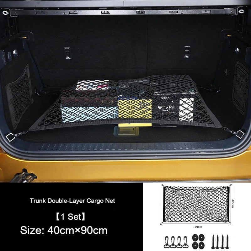 For Rivian R1S R 1S R-1S Car Cargo Net Stretchable Elastic Trunk Mesh Cargo Storage And Organization Net Including Hooks